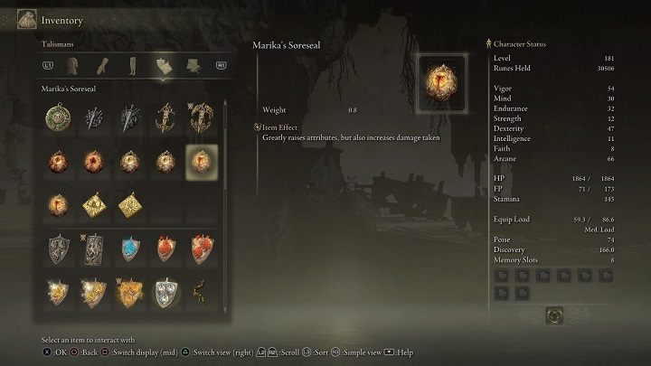 Efekt przedmiotu: Znacząco zwiększa cechy, lecz także otrzymywane obrażenia - Elden Ring: Legendarne talizmany (Legendary Talismans) - lista wszystkich - Elden Ring - poradnik do gry