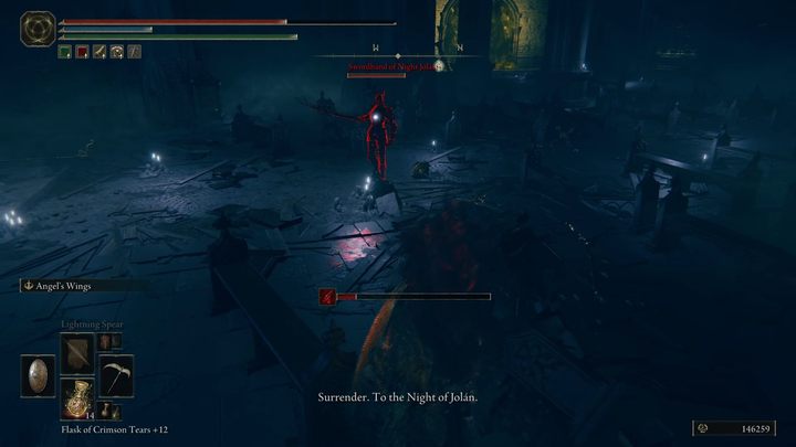 Jej najgroźniejszym atakiem jest szybka seria cięć wokół niej - odsuńcie się od Jolan gdy uniesie ona katanę w bok, trzymając ją jedną ręką - Shadow of the Erdtree: Jak pokonać bossa Hrabia Ymir, Matka Palców (Count Ymir, Mother of Fingers)? - Elden Ring - poradnik do gry