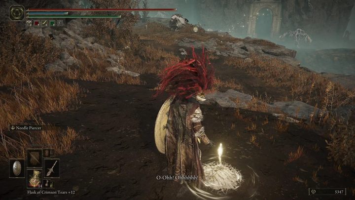 Igona pierwszy raz spotkacie - i usłyszycie - tuż obok miejsca łaski Krzyż przy drodze kolumn - Shadow of the Erdtree: Igon - solucja, opis przejścia - Elden Ring - poradnik do gry