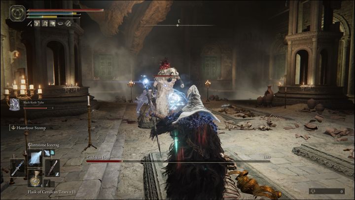 Jeśli nie posiadacie tychże czarów, korzystajcie ze słabszych wersji czarów obszarowych - Elden Ring: Duet boskiej skóry (Godskin Duo) - boss, jak pokonać? - Elden Ring - poradnik do gry