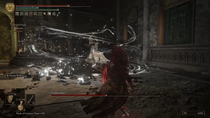 Miejcie na uwadze, że zachowania przeciwników zmienią się kiedy ich indywidualne paski życia zostaną zbite do połowy - Elden Ring: Duet boskiej skóry (Godskin Duo) - boss, jak pokonać? - Elden Ring - poradnik do gry