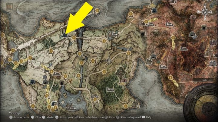 Pierwszy raz spotkacie bossa w Pogrobnie (Limgrave), a dokładniej w Wyklętych Katakumbach (Deathtouched Catacombs) - Elden Ring: Zabójca czarnego noża (Black Knife Assassin), Płaskowyż Altus - boss, jak pokonać? - Elden Ring - poradnik do gry