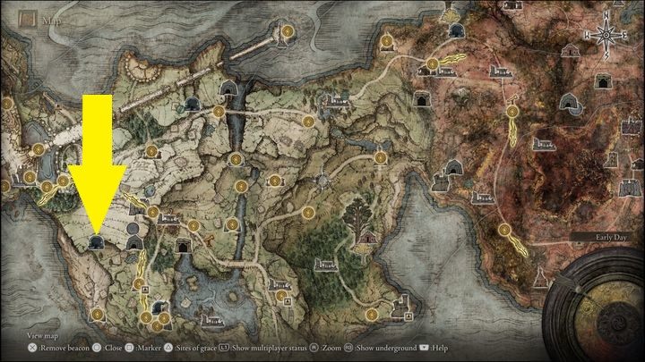 Pierwszy raz spotkacie Ogara Pogrzebowego Złotego Drzewa (Burial Tree Watchdog) w Pogrobnie (Limgrave), a dokładniej w Katakumbach Burzowego Podnóża (Stormfoot Catacombs) - Elden Ring: Ogar Pogrzebowego Złotego Drzewa (Erdtree Burial Watchdog) - boss, jak pokonać? - Elden Ring - poradnik do gry