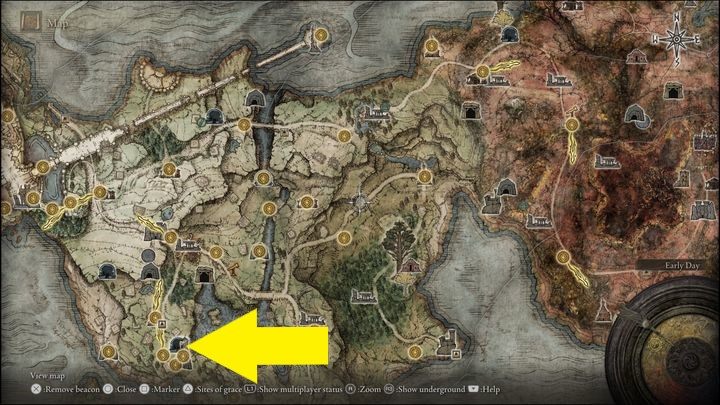 Pierwsza wersja bossa znajduje się na samym początku gry, przy miejscu łaski Opuszczone cmentarzysko (Stranded Graveyard) - Elden Ring: Duch owrzodzonego drzewa (Ulcerated Tree Spirit) - boss, jak pokonać? - Elden Ring - poradnik do gry