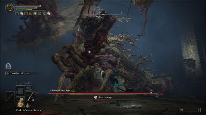 Najgroźniejsze jednakże jest jego tarzanie się po podłodze - Elden Ring: Duch owrzodzonego drzewa (Ulcerated Tree Spirit) - boss, jak pokonać? - Elden Ring - poradnik do gry