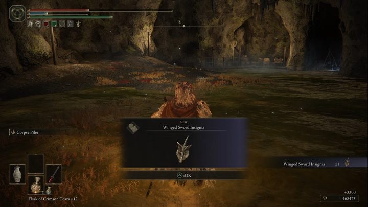 Za pokonanie Rycerza czystej zgnilizny w Jeziornej Liurnii otrzymacie Runy (3 300) oraz amulet Insygnia uskrzydlonego miecza (Winged Sword Insignia) - Elden Ring: Rycerz czystej zgnilizny (Cleanrot Knight) - boss, jak pokonać? - Elden Ring - poradnik do gry