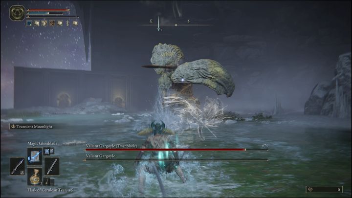 Gdy pasek zdrowia pierwszego z gargulców spadnie poniżej 50%, na arenie pojawi się drugi gargulec - Elden Ring: Nieustraszony gargulec (Valiant Gargoyle) - boss, jak pokonać? - Elden Ring - poradnik do gry