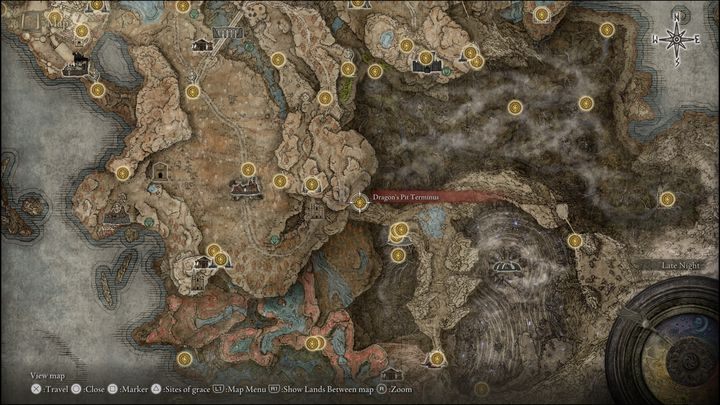 Kontynuujcie swoją podróż od miejsca łaski smocza jama, aby dostać się do tego punktu kontrolnego - Shadow of the Erdtree: Wszystkie Miejsca łaski w głównych regionach - Elden Ring - poradnik do gry