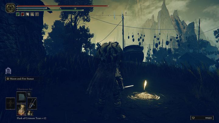Udając się do lokacji pochłonięte ruiny Moorth, po prawej stronie znajdziecie ruiny budynku oraz wielką dziurę w ziemi - Shadow of the Erdtree: Wszystkie Miejsca łaski w głównych regionach - Elden Ring - poradnik do gry