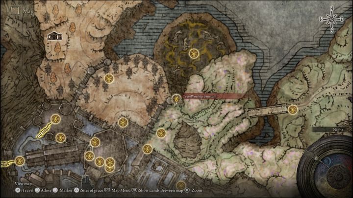 Zacznijcie wędrówkę od miejsca łaski korytarz kultu drzew - Shadow of the Erdtree: Wszystkie Miejsca łaski w głównych regionach - Elden Ring - poradnik do gry