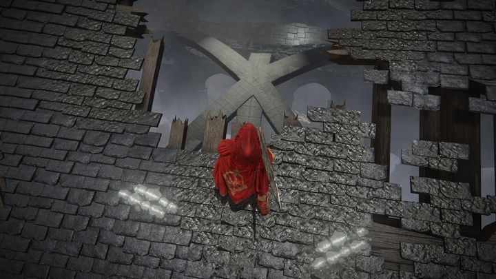 Gdy zobaczycie dziurę w dachu widoczną na zdjęciu, zeskoczcie na dół na platformę - Shadow of the Erdtree: Wszystkie Miejsca łaski w głównych regionach - Elden Ring - poradnik do gry