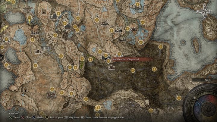 To Miejsce łaski znajduje się na tylnym dziedzińcu Fortu Napomnienia - Shadow of the Erdtree: Wszystkie Miejsca łaski w głównych regionach - Elden Ring - poradnik do gry