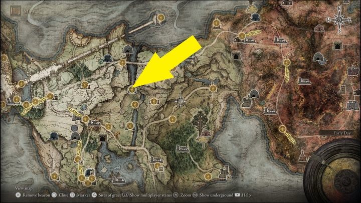 Pierwszy raz spotkacie Strażnika Grobów, pojedynkowicza (Grave Warden Duelist) w Pogrobnie (Limgrave), a dokładniej w Katakumbach Mętnych Wód (Murkwater Catacombs) - Elden Ring: Strażnik Grobów, pojedynkowicz (Grave Warden Duelist) -boss, jak pokonać? - Elden Ring - poradnik do gry