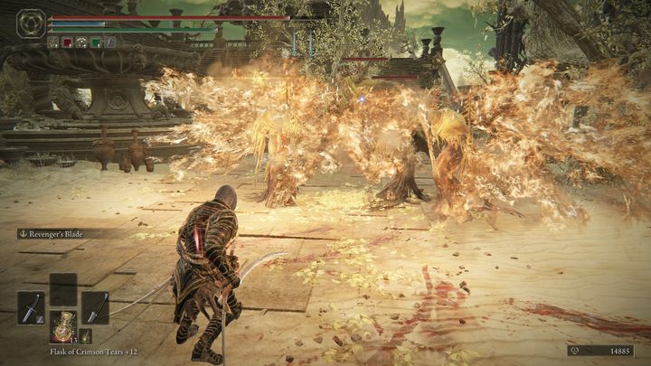 Wewnątrz kompleksu pałacowego, upuszczany przez dużego przeciwnika na pierwszym piętrze - Shadow of the Erdtree: Wszystkie prochy czcigodnego ducha - Elden Ring - poradnik do gry