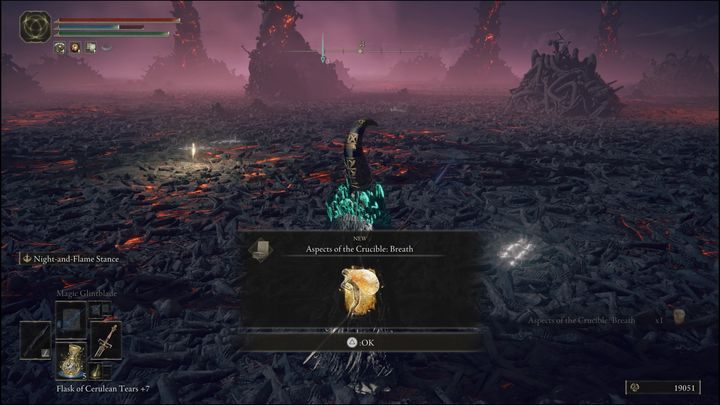 Walka nie powinna się znacząca różnić od pojedynków z innymi Rycerzami Tygla (Crucible Knights) - Elden Ring: Czary i Inkantacje (Góra Gelmir) - lista wszystkich - Elden Ring - poradnik do gry