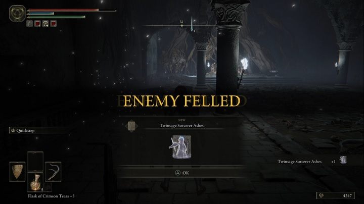 Za pokonanie Cmentarnego cienia otrzymacie Prochy bliźnioksiężnika (Twinsage Sorcerer Ashes) - Elden Ring: Cmentarny cień (Cemetery Shade), Jeziorna Lurnia - boss, jak pokonać? - Elden Ring - poradnik do gry