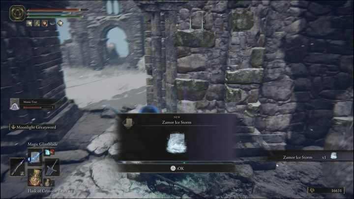 Czar ten znajduje się w środku ruin zaznaczonych na mapie, a dokładnie w jej południowej części - Elden Ring: Czary i Inkantacje (Szczyty Gór Olbrzymów) - lista wszystkich - Elden Ring - poradnik do gry