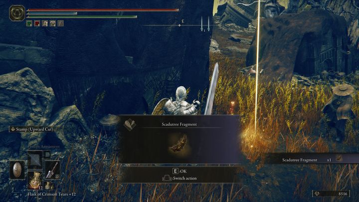1 sztuka fragmentu ostrodrzewa znajduje się blisko miejsca łaski pochłonięte ruiny Moorth - Shadow of the Erdtree: Wszystkie odłamki ostrodrzewa (Scadutree Fragments) - Elden Ring - poradnik do gry