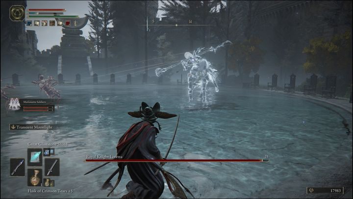 Warto korzystać w tej walce z szybkich zaklęć, jak np - Elden Ring: Loretta, królewski rycerz (Royal Knight Loretta) - boss, jak pokonać? - Elden Ring - poradnik do gry