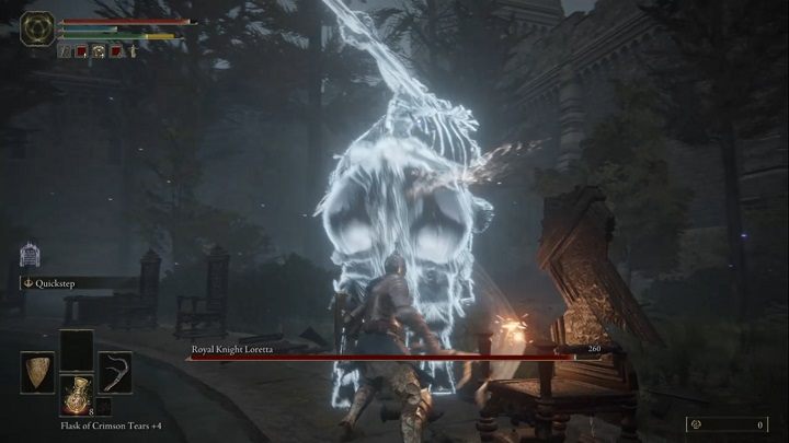 Przeciwnik używa wspomnianych czarów nawet w przypadku walki na krótki dystans - Elden Ring: Loretta, królewski rycerz (Royal Knight Loretta) - boss, jak pokonać? - Elden Ring - poradnik do gry