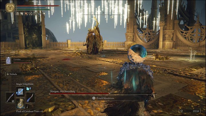 Waszą najlepszą okazją do ataku będzie moment, w którym Morgott zacznie tworzyć kilkadziesiąt świętych mieczy - Elden Ring: Morgott, Król Omenów (Morgott, The Omen King) - boss, jak pokonać? - Elden Ring - poradnik do gry