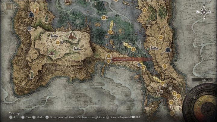 Latenna, albinauryk znajduje się Jeziornej Liurnii (Liurnia of the Lakes), dokładniej w Szopie śpiącego wilka (Slumbering Wolfs Shack) - Elden Ring: Latenna, albinauryk (Latenna, the Albinauric) - solucja, opis przejścia - Elden Ring - poradnik do gry