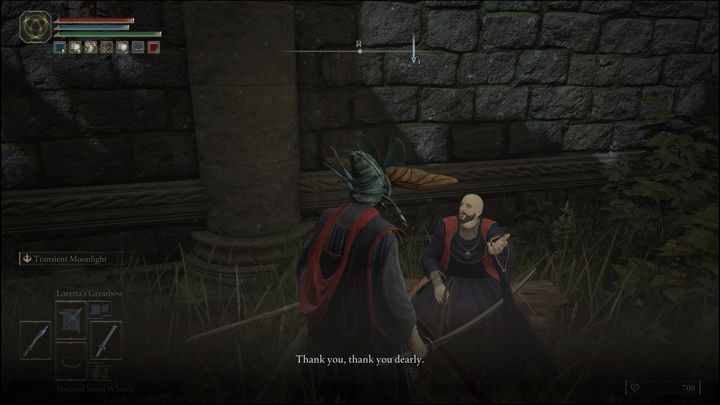 Po udzieleniu pomocy Thopsowi, wyjawi on, że pochodzi z Akademii Rai Lucarii (Raya Lucaria Academy) - Elden Ring: Thops - solucja, opis przejścia - Elden Ring - poradnik do gry