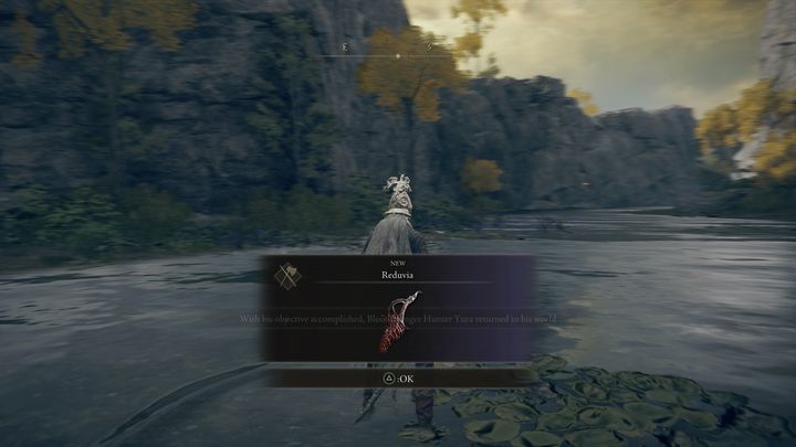 Po zabiciu najeźdźcy, otrzymacie Reduvię, krwawą broń, która posiada ataki dystansowe - Elden Ring: Yura, Łowca Krwawych Palców (Bloody Finger Hunter Yura) - solucja, opis przejścia - Elden Ring - poradnik do gry
