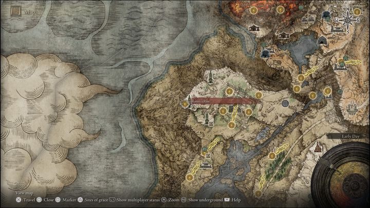 Ranni przez większość etapów gry znajdywać się będzie w swojej wieży, która znajduje się za Karyjską posiadłością (Carian Manor) w Jeziornej Liurnii (Liurnia of the Lakes) - Elden Ring: Ranni - solucja, opis przejścia - Elden Ring - poradnik do gry