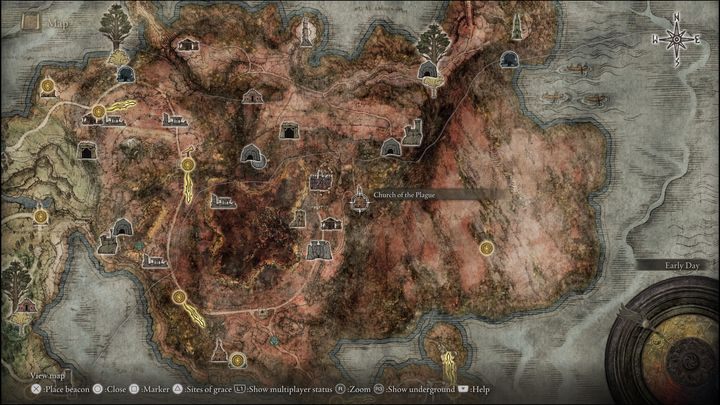 Kościół Choroby (Church of the Plague) znajduje się w centralnej części Caelid - Elden Ring: Millicent i Gowry - solucja, opis przejścia - Elden Ring - poradnik do gry