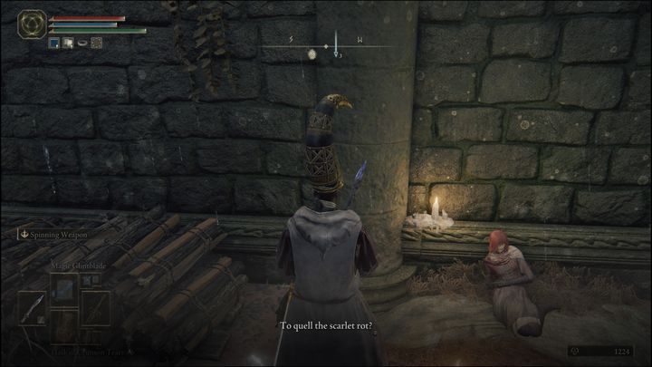 Po krótkiej rozmowie z nią, podarujcie jej naprawioną igłę - Elden Ring: Millicent i Gowry - solucja, opis przejścia - Elden Ring - poradnik do gry