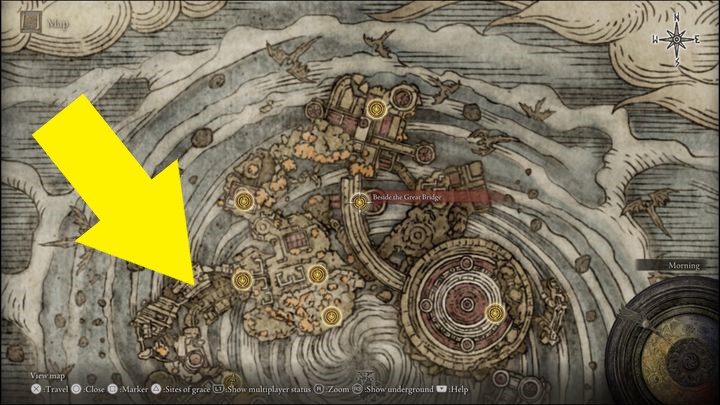 Ostatnia lokacja Alexandra znajduje się w Przeklętym Farum Azula (Crumbling Farum Azula) niedaleko miejsca łaski Winda Smoczej Świątyni (Dragon Temple Lift) - Elden Ring: Alexander, Żelazna Pięść (Iron Fist Alexander) - solucja, opis przejścia - Elden Ring - poradnik do gry