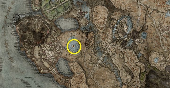 Broń można znaleźć obok śpiącego bossa Smok ognia duchów - Shadow of the Erdtree: Wszystkie nowe bronie mapa - Elden Ring - poradnik do gry