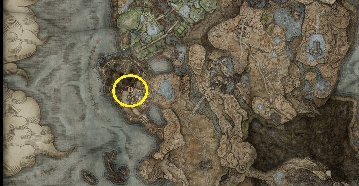 Sprawdźcie zwłoki wewnątrz wieży, żeby znaleźć ten lekki łuk - Shadow of the Erdtree: Wszystkie nowe bronie mapa - Elden Ring - poradnik do gry