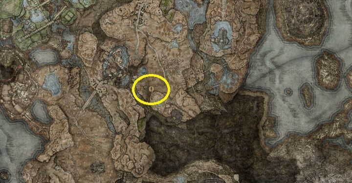 Zbadajcie zwłoki w lochu Zrujnowana kuźnia upadłej gwiazdy - Shadow of the Erdtree: Wszystkie nowe bronie mapa - Elden Ring - poradnik do gry