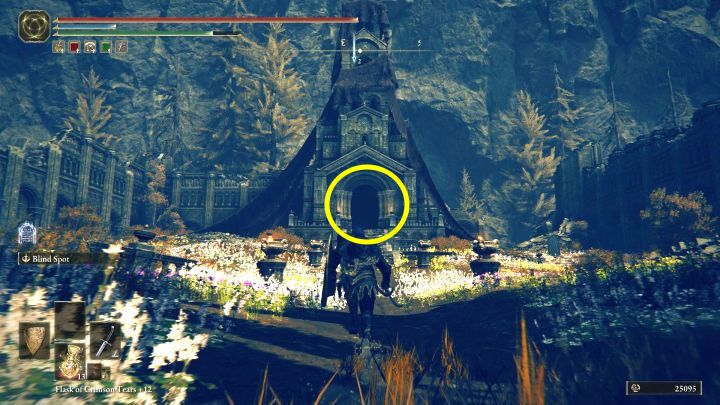 Po tym jak golem przebudzi się szybko przebiegnijcie pod jego nogami, uzyskując dostęp do wewnętrznej części ruin - Shadow of the Erdtree: Wszystkie nowe czary i inkantacje - Elden Ring - poradnik do gry