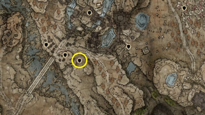 Pokonanie przeciętnych żołnierzy z całej okolicy może prowadzić do zdobycia przedmiotów z zestawu, w którego skład wchodzą - Shadow of the Erdtree: Wszystkie nowe zbroje mapa - Elden Ring - poradnik do gry