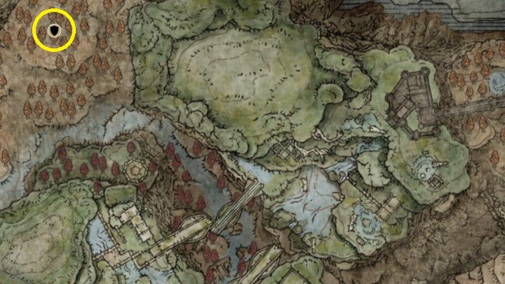 Wespnij się na szczyt skał w obszarze chronionym przez kilka ogromnych niedźwiedzi - Shadow of the Erdtree: Wszystkie nowe zbroje mapa - Elden Ring - poradnik do gry