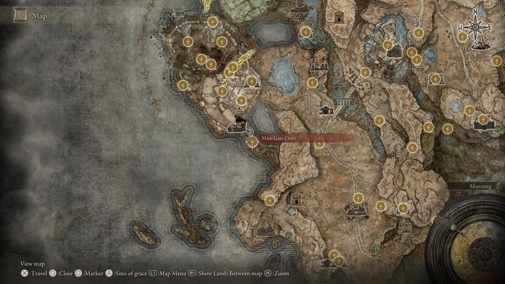 Z kolei Moorea znajdziecie przy miejscu łaski Krzyż głównej bramy, przy wejściu do Belurat - Shadow of the Erdtree: Św. Trina, Thiollier i Moore - solucja, opis przejścia - Elden Ring - poradnik do gry