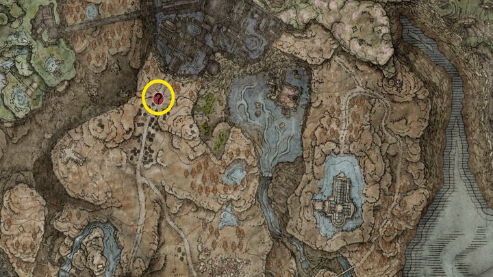 Udając się we wskazane miejsce na zdjęciu, powinniście po chwili usłyszeć dziwny, donośny dźwięk oraz pojawiającą się na ekranie informację o Przełamaniu Wielkiej runy - Shadow of the Erdtree: Św. Trina, Thiollier i Moore - solucja, opis przejścia - Elden Ring - poradnik do gry