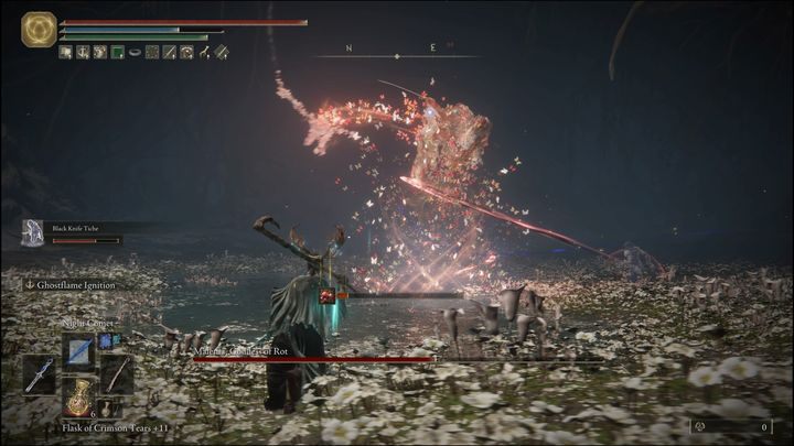 Walka nie różni się zbytnio od tej z pierwszej fazy, poza tym, że jej ataki nakładają szkarłatną zgniliznę - Elden Ring: Malenia, Ostrze Miquelli (Malenia, Blade of Miquella) - boss, jak pokonać? - Elden Ring - poradnik do gry