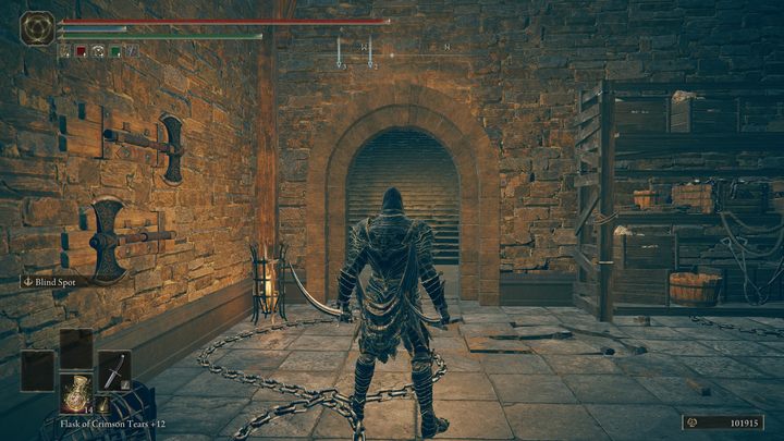 Skorzystajcie ze znajdujących się nieopodal schodów prowadzących w dół do wnętrza budynku - Shadow of the Erdtree: Jak dotrzeć do Ostrowyżu bez walki z Rellaną? - Elden Ring - poradnik do gry