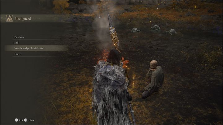 Gdy dostaniecie się do miejsca docelowego, porozmawiajcie z Szabrownikiem Boggartem (Blackguard Boggart) - Elden Ring: Łajnożerca (Dung Eater) / Szubrawiec Boggart (Blackguard Boggart) - solucja, opis przejścia - Elden Ring - poradnik do gry