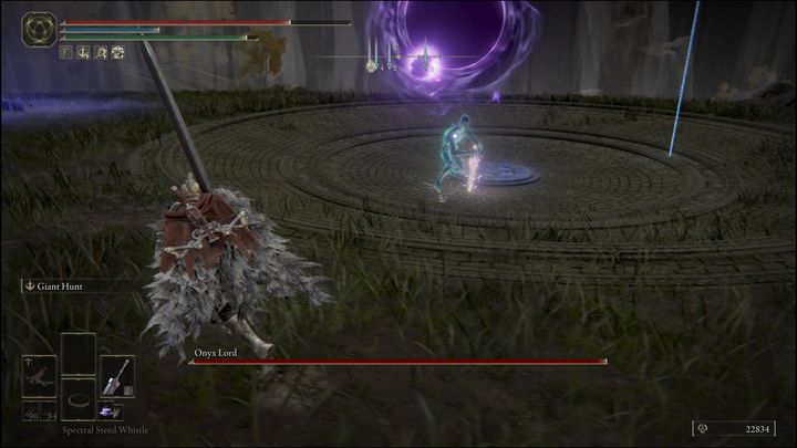 W momencie, w którym boss włoży miecz w ziemię, wytworzy falę uderzeniową - Elden Ring: Alabastrowy Władca (Alabaster Lord) - boss, jak pokonać? - Elden Ring - poradnik do gry