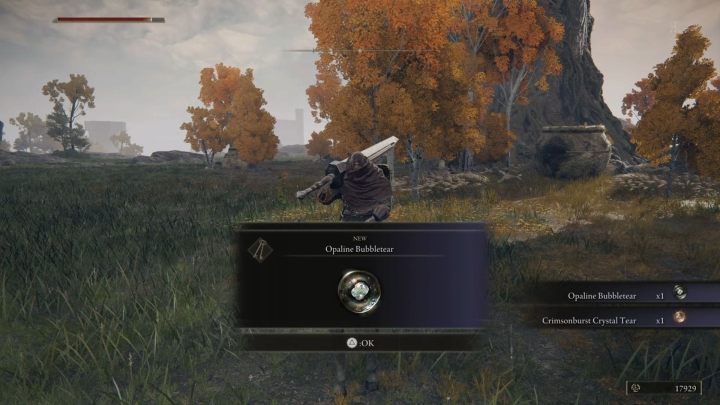 Jeziorna Liurnia (południowy-zachód): 5800 run oraz materiały Modra kryształowa łza (Cerulean Crystal Tear), Popękana kryształowa łza (Ruptured Crystal Tear) - Elden Ring: Awatar Złotego Drzewa (Erdtree Avatar) - boss, jak pokonać? - Elden Ring - poradnik do gry