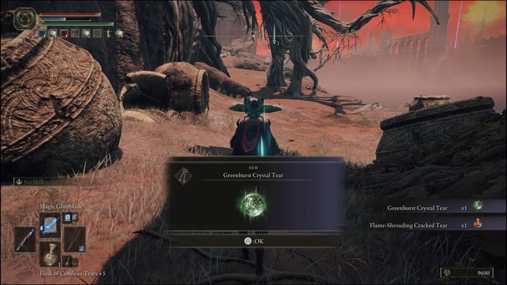 Szczyty olbrzymów (wschód): 70000 run oraz materiały Modra kryształowa łza (Cerulean Crystal Tear), Szkarłatna bańko-łza (Crimson Bubbletear) - Elden Ring: Awatar Złotego Drzewa (Erdtree Avatar) - boss, jak pokonać? - Elden Ring - poradnik do gry