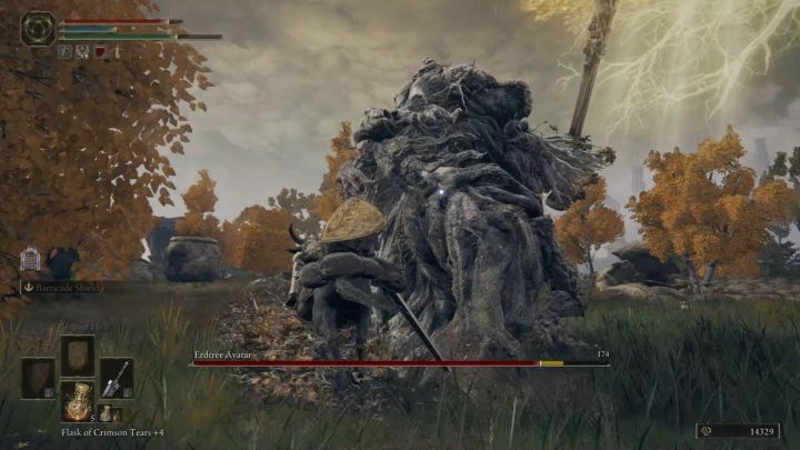 Jeśli Awatar wyskoczy w powietrze, to czym prędzej ucieknijcie od niego - Elden Ring: Awatar Złotego Drzewa (Erdtree Avatar) - boss, jak pokonać? - Elden Ring - poradnik do gry