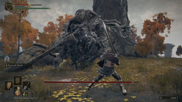 Strategia do walki w zwarciu bez użycia wierzchowca jest bardzo podobna - Elden Ring: Awatar Złotego Drzewa (Erdtree Avatar) - boss, jak pokonać? - Elden Ring - poradnik do gry