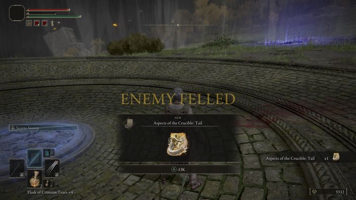 Za pokonanie Rycerza Tygla otrzymacie Runy (2100) oraz Popiół Wojny Aspekty Tygla: Ogon - Elden Ring: Rycerz Tygla (Crucible Knight) - boss, jak pokonać? - Elden Ring - poradnik do gry