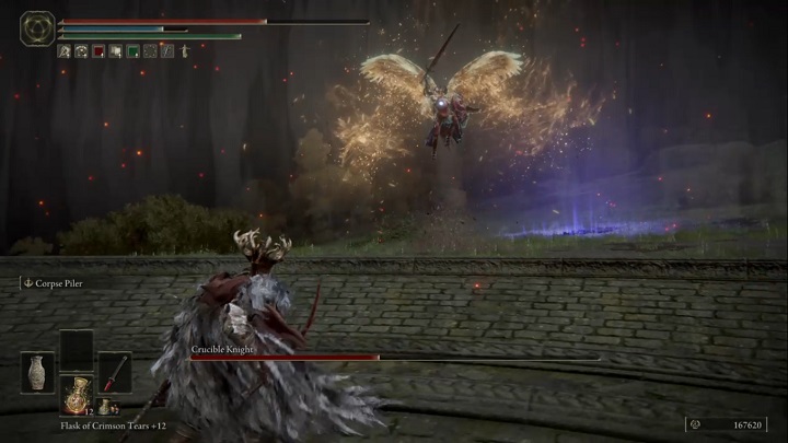 Jeśli zbijecie mu ponad połowę PŻ, przejdzie w drugą fazę - Elden Ring: Rycerz Tygla (Crucible Knight) - boss, jak pokonać? - Elden Ring - poradnik do gry